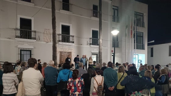 Durante el minuto de silencio
