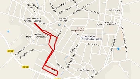 Recorrido de la procesión