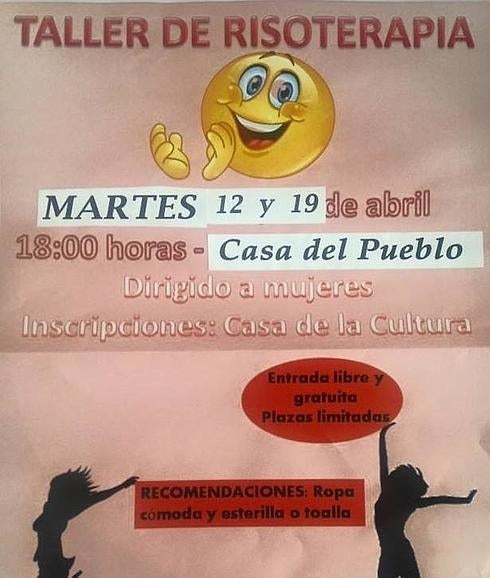 Hoy y el próximo martes tendrá lugar un taller de risoterapia