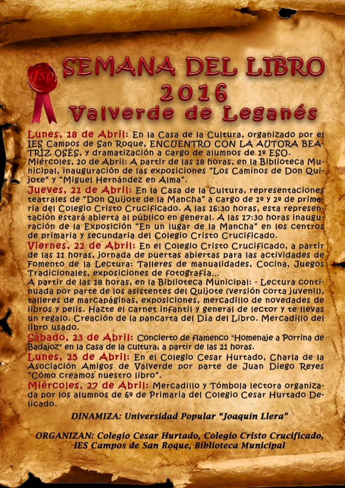 Programadas varias actividades por la semana del libro