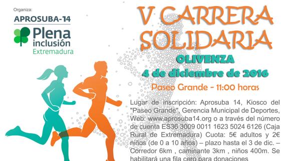 Abierto el plazo de inscripción para la V Carrera Solidaria de Aprosuba-14