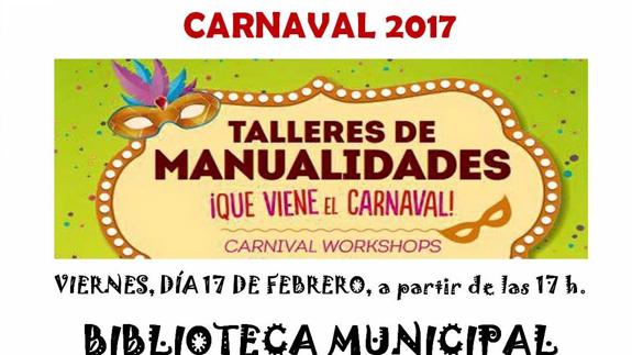 Este viernes, talleres carnavaleros