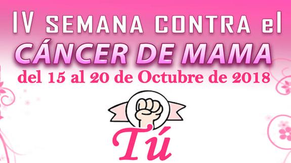 Del 15 al 20 de octubre, IV Semana Contra el Cáncer de Mama