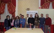 Miembros de la candidatura de ODP que se presentó anoche. 