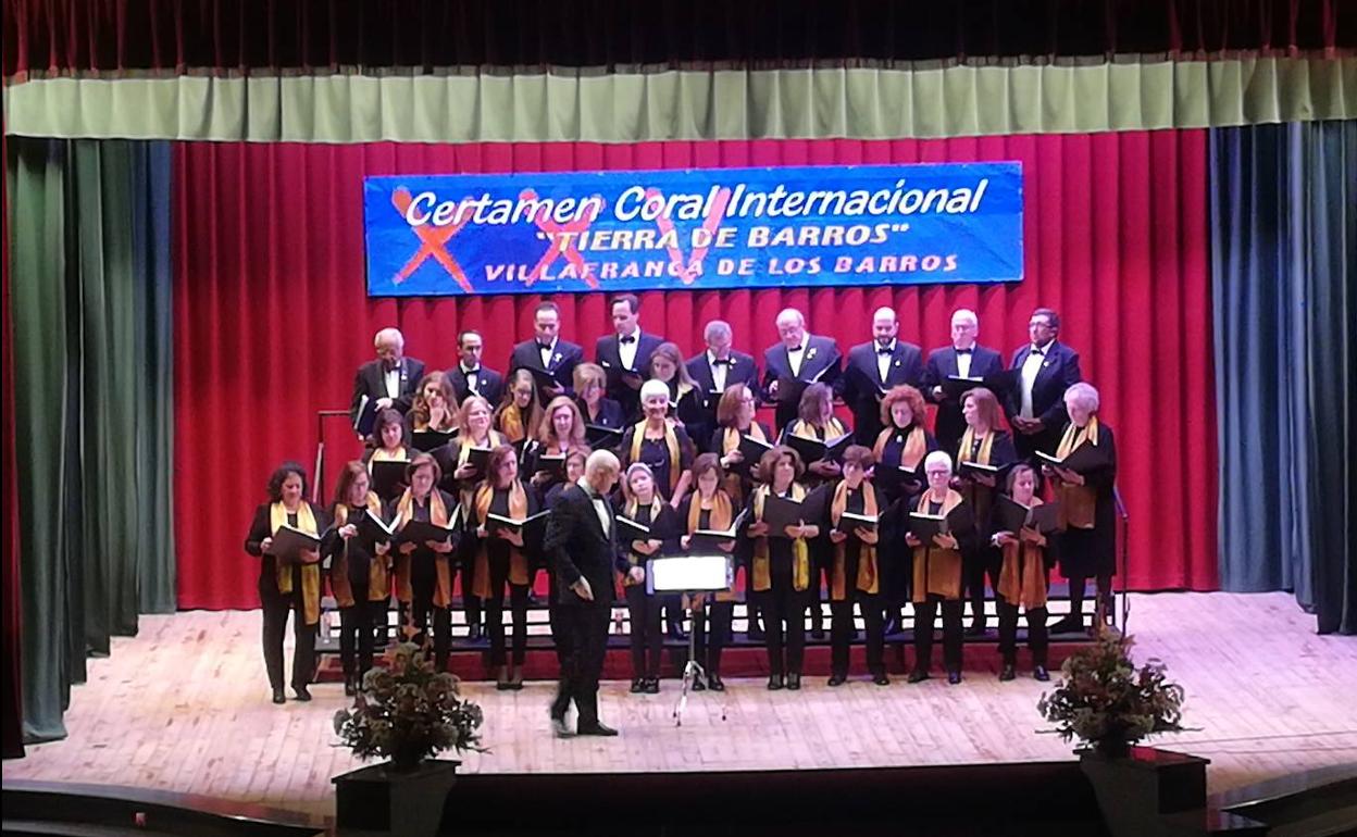 Más de dos horas de música para celebrar los 25 años del Certamen Coral Internacional 'Tierra de Barros'