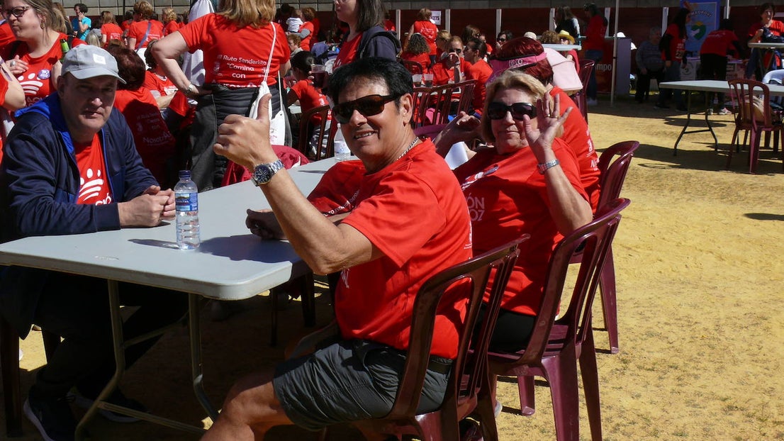 Foto de familia de la ruta antes de partir a la Plaza de Toros 
