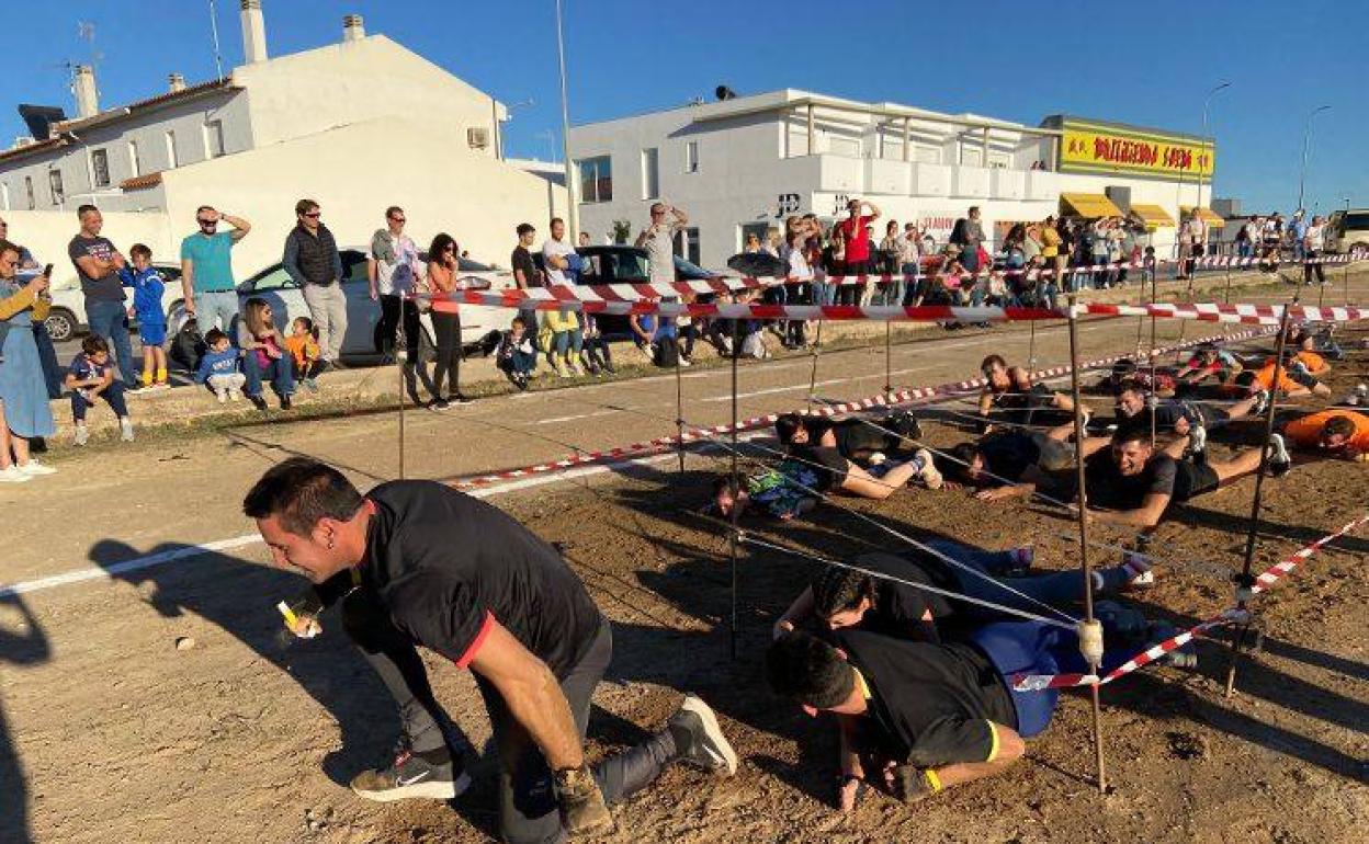 Uno de los obstáculos a los que se tuvieron que enfrentar los corredores, el arrastre. 