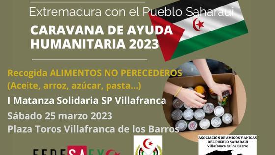 Campaña de recogida de alimentos a beneficio de la población refugiada saharaui