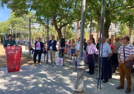 Acto del PSOE por el 1 de mayo en el parque de la Constitución.