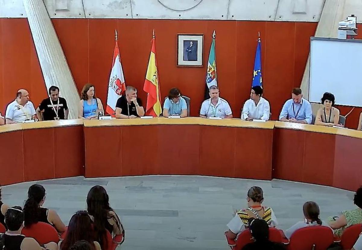 Recepción de los participantes en el Ayuntamiento de Villafranca.