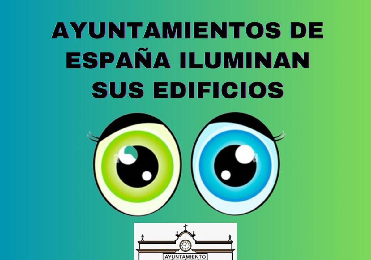 La fachada del Ayuntamiento de Villafranca se teñirá de azul y verde por el Día Mundial de la Retina