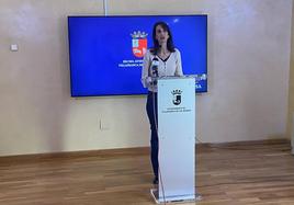 La concejala de Medios de Comunicación, Miriam García Cabezas, en rueda de prensa.