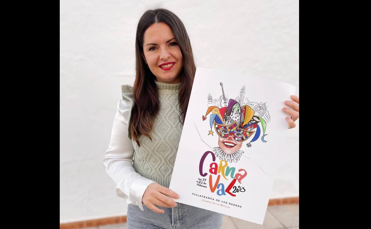 Teresa Flores, ganadora del concurso del cartel anunciador del carnaval 2023