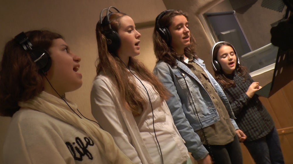 Un momento de la grabación del vídeo musical