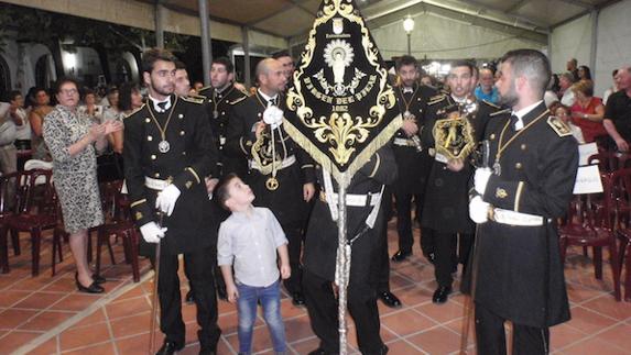 La Banda de Cornetas y Tambores del Pilar, momentos antes del dar el pregón de las fiestas. 