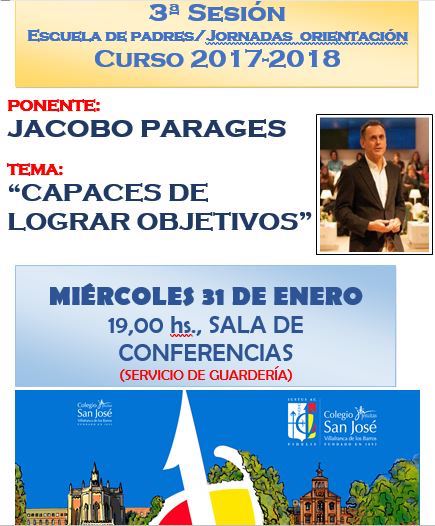 Cartel de ambas actividades que se celebran hoy en el Colegio San José.