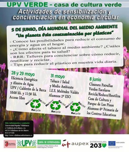 En el cartel se recogen las actividades del Día Mundial del Medio Ambiente. 