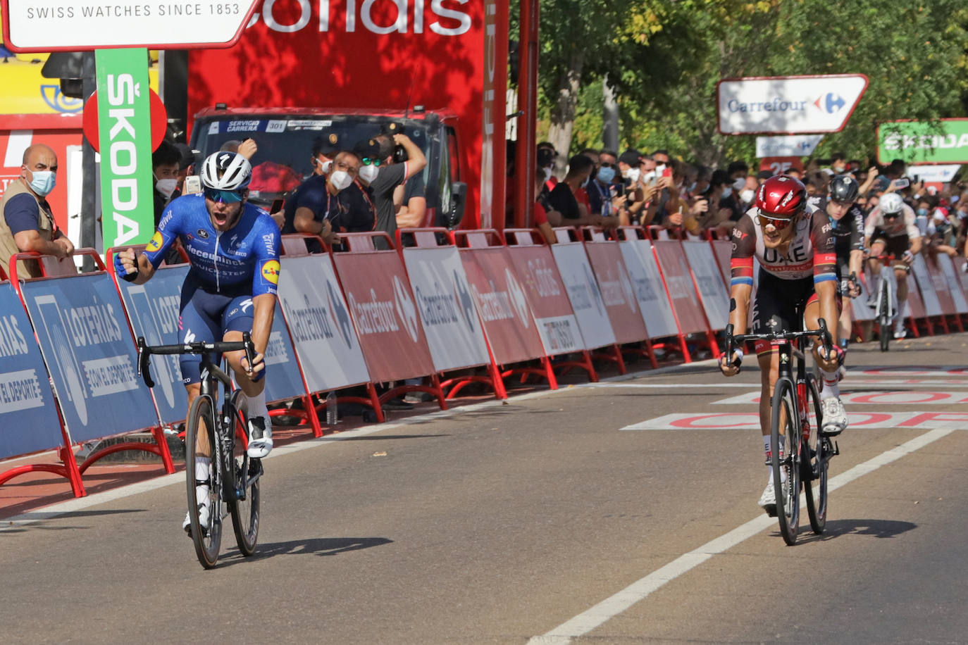 Christian Eiking celebra su triunfo. 