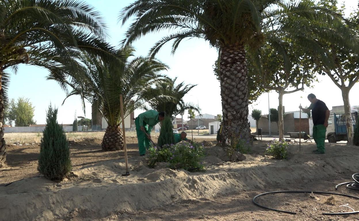 Villanueva de la Serena cuenta con nuevas zonas ajardinadas cerca del recinto ferial