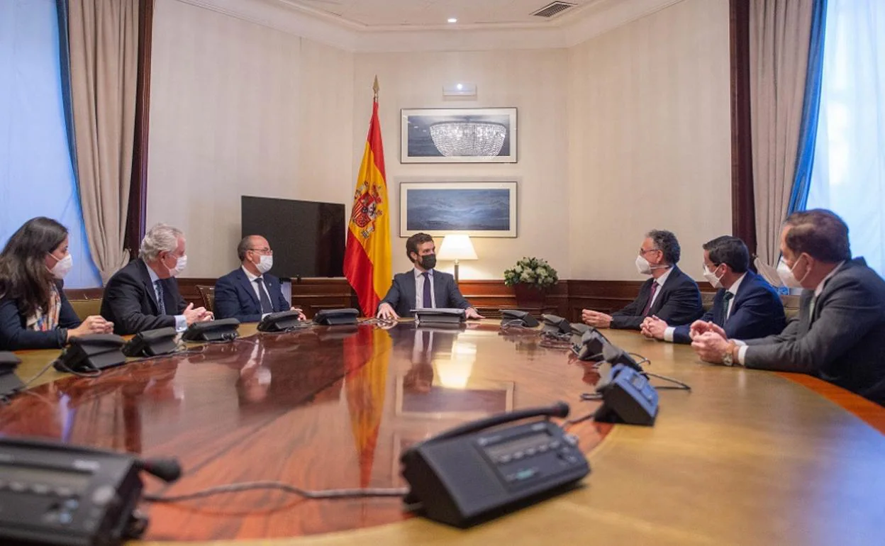 Reunión en Madrid con el presidente del PP, Pablo Casado. 