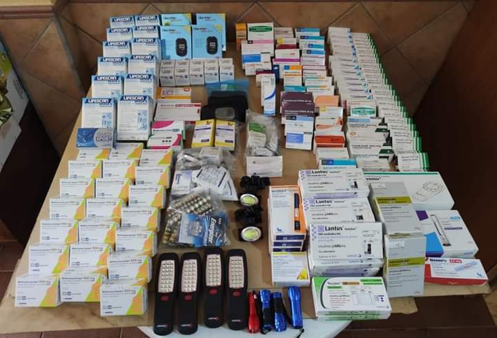 Parte del material enviado a Ucrania por la Asociación de Personas con Diabetes. 