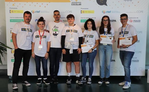 Alumnos del IES Pedro de Valdivia de Villanueva. 