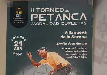 La segunda edición del Torneo de Petanca se celebrará el próximo domingo 21 de abril