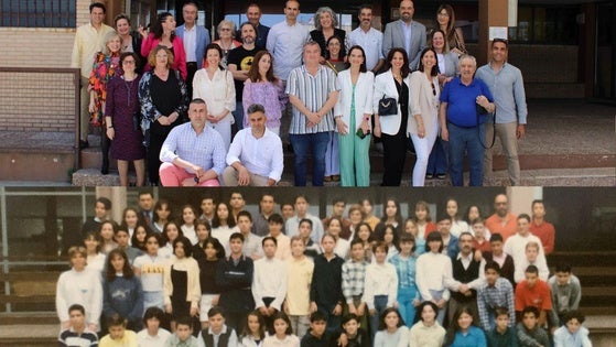 Un emotivo reencuentro 27 años después en el colegio Cervantes