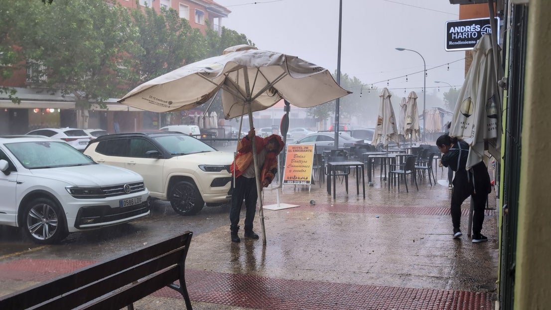 Numerosas incidencias por la lluvia en Villanueva de la Serena