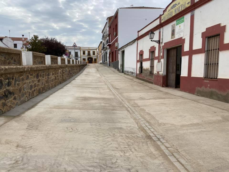 Aspecto de la calzada una vez finalizaada la obra.