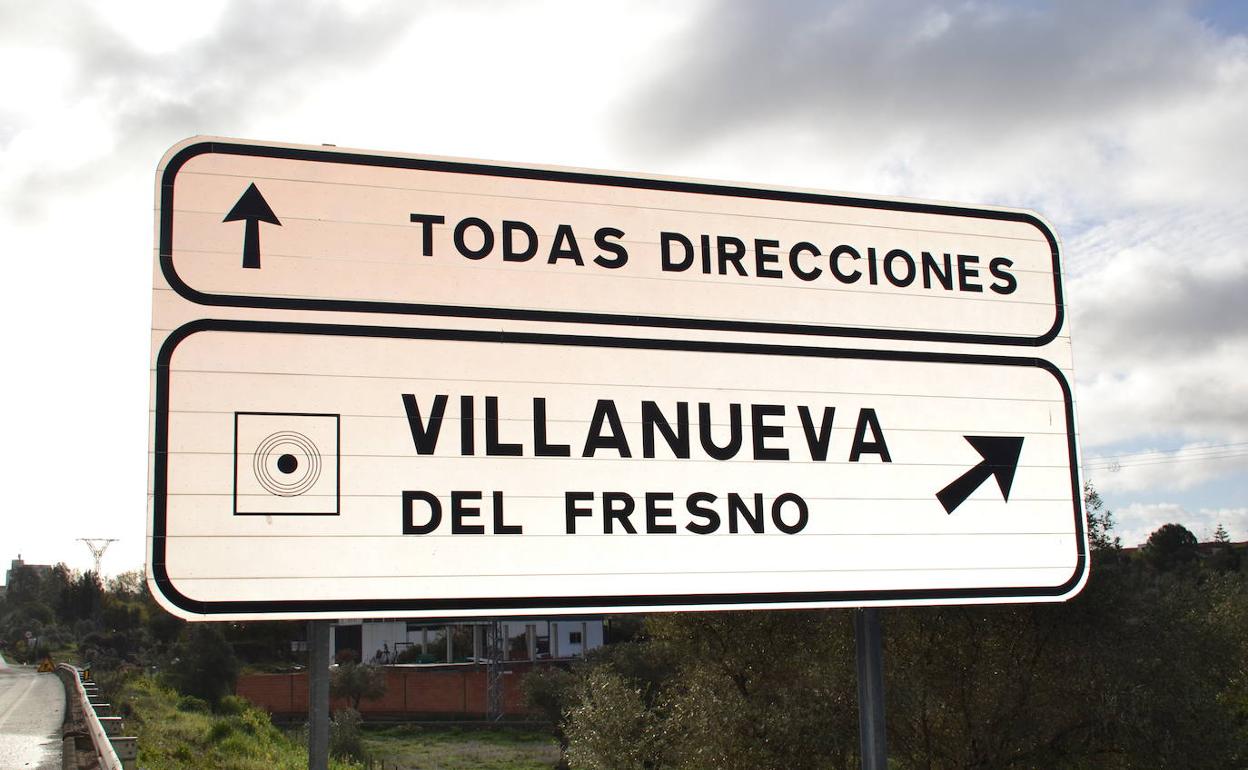 Cartel indicador en una de las entradas de la localidad.