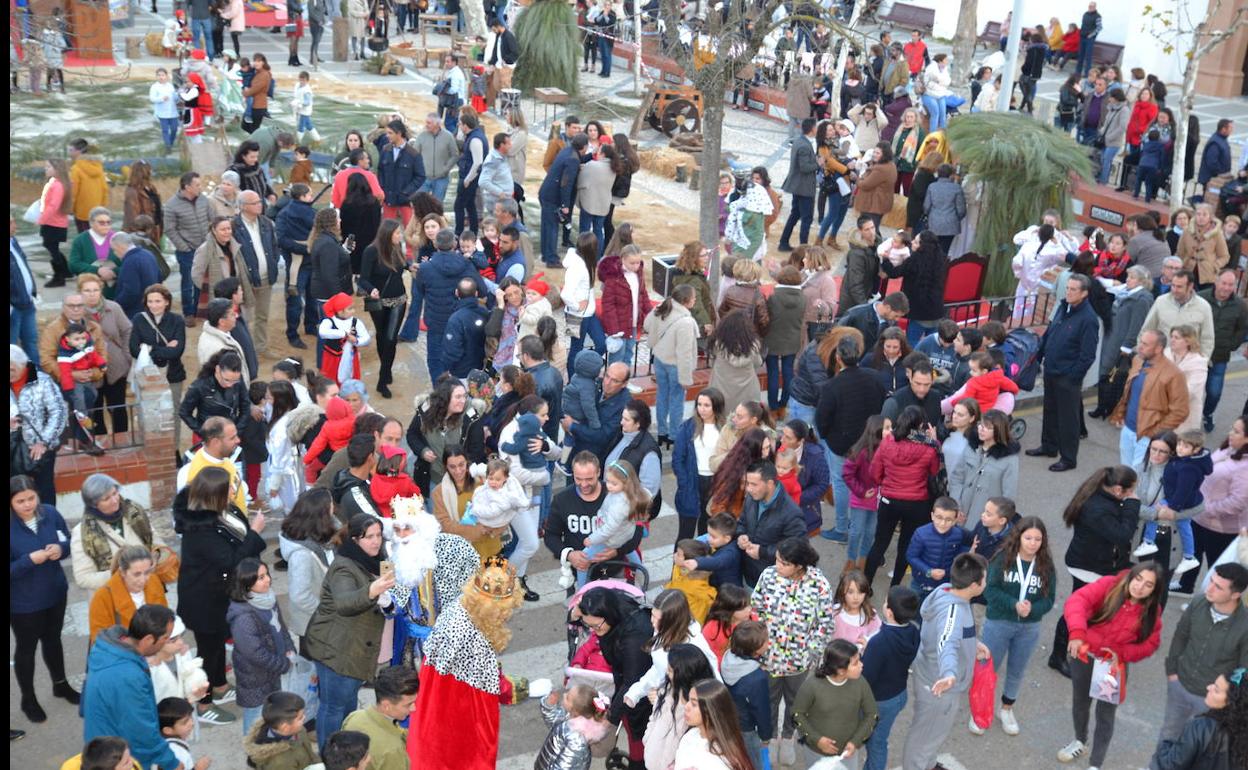 Llegada de los Reyes magos al POrtalde Belén en 2019.
