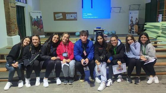Jóvenes de la Red Solidaria del IESO San Ginés asisten a la Asamblea Inicial en Villafranca de los Barros
