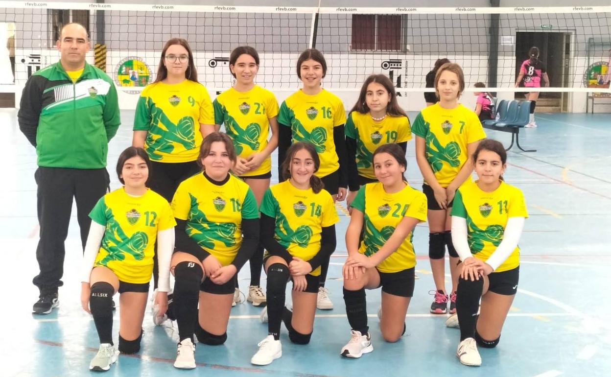 Los equipos de Alevín A y Cadetes de vóley se clasifican para la fase de cruces del Campeonato de Extremadura