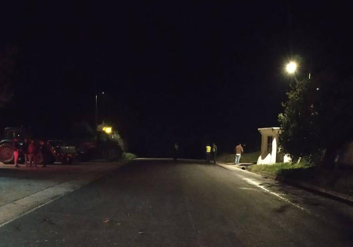 Sobre las 23.30h los agriculotores abandonaron la frontera.