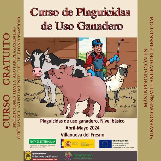 El Ayuntamiento oferta un curso gratuito de 'Plaguicidas de uso ganadero'