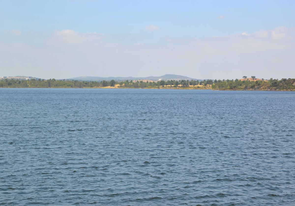 Zona de Alqueva donde está instlada la toma de agua.