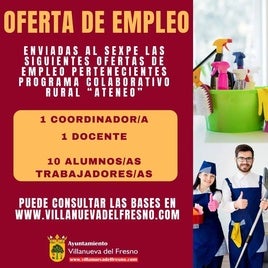 El Ayuntamiento solicita al Sexpe 12 puestos para el Programa Colaborativo de Limpieza