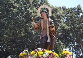 San Ginés en la procesión de su romeria. imagen de archivo.