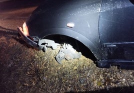 La rueda se ha salido de su eje.