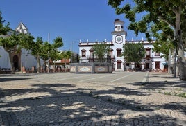 Plaza de España de Villanueva del Fresno.