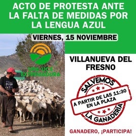 UPA-UCE convoca un acto de protesta en la plaza de la localidad por la lengua azul