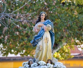 Imagen de la Virgen de la Inmaculada Concepción que procesiona cada 8 de diciembre.