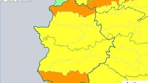 Sube a naranja el nivel de avisos por fuerte viento para mañana en Extremadura