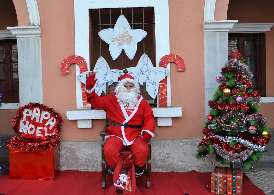 Papá Noel en su última visita a la localidad. A.P