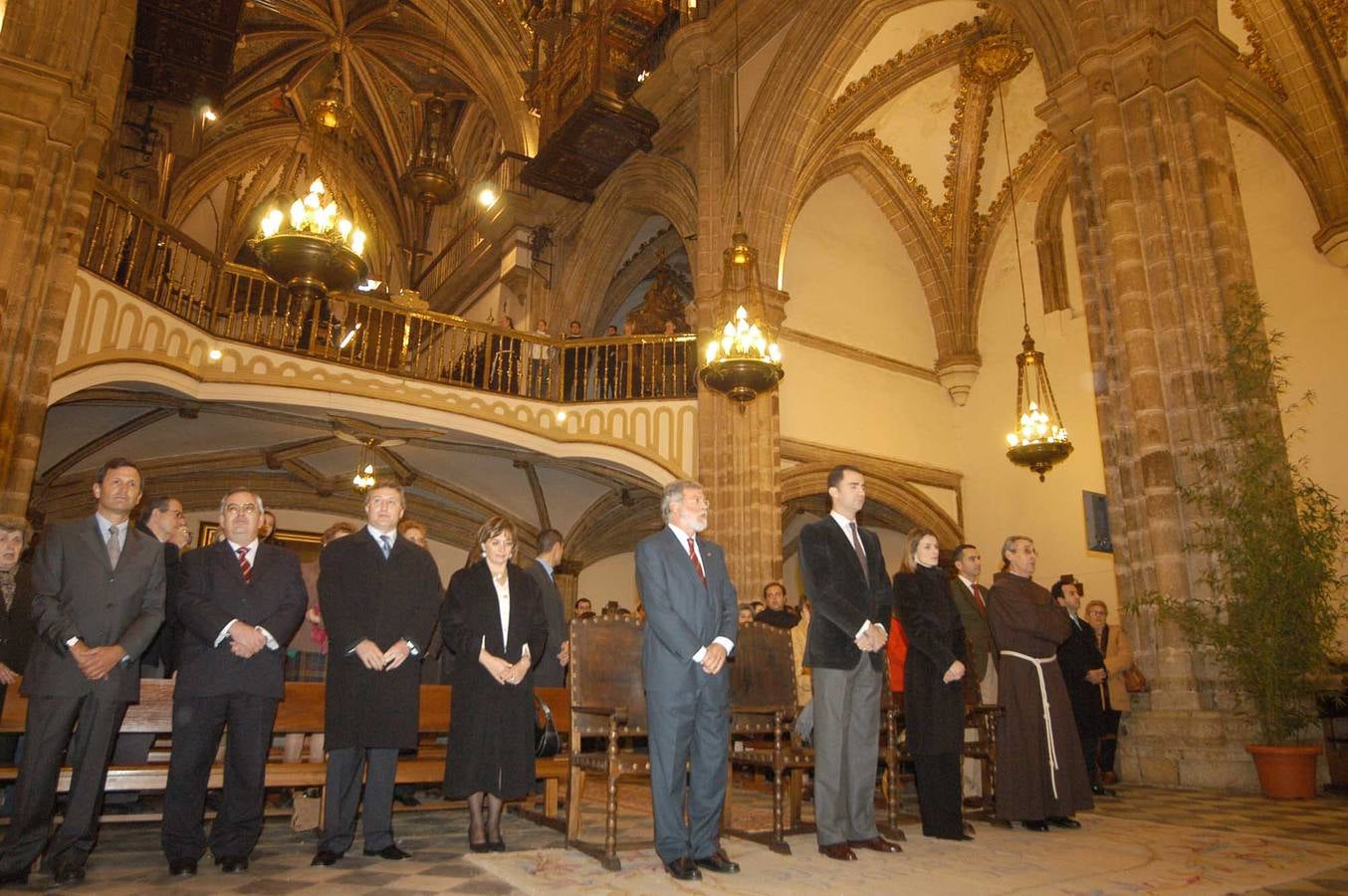 19.12.2004. El Príncipe Felipe visita el monasterio de Guadalupe