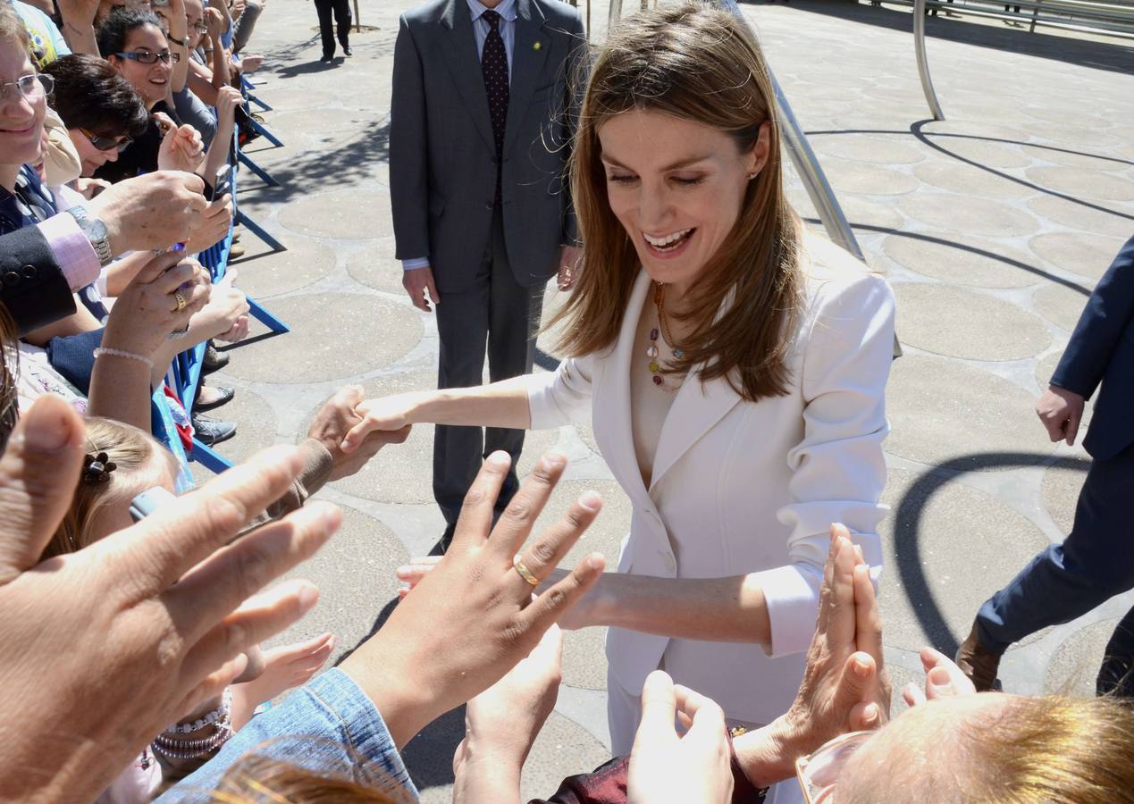 20.04.2010. Los Príncipes de Asturias, Don Felipe y Doña Letizia en el Palacio de Congresos de Badajoz