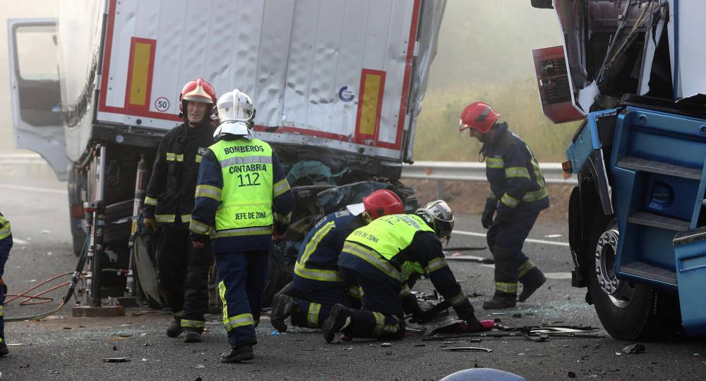 Accidente multiple en Cabezón de la Sal