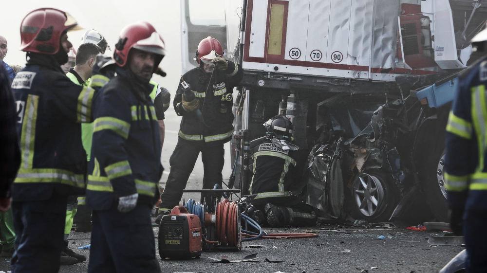 Accidente multiple en Cabezón de la Sal