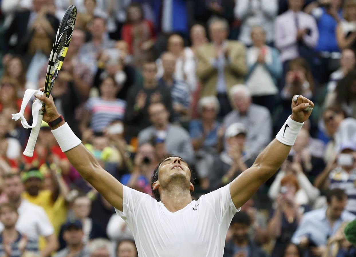 Nadal celebra la victoria.